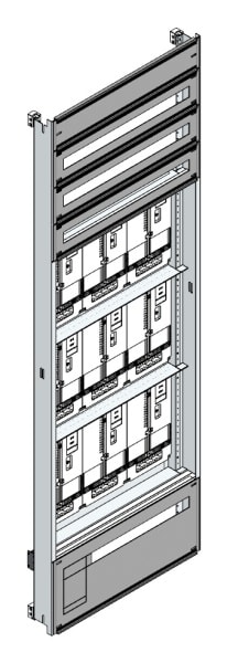 MEHLER - Zählerverteilereinsatz,9ZP, OÖ,Salzburg TN-Netz, Einsatzmaß B705xH2100mm