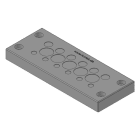 MEHLER - Flansch m. versch. Kabeleinführungen 6x 3,2-6,5mm, 6x 5-10,2mm, 5x 9-16,2mm