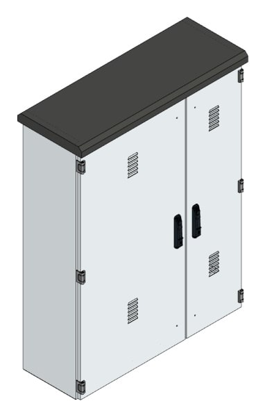 MEHLER - Pumpenverteiler +EVU-Teil, ALU, 2ZP Außen: B1020xH1350xT360mm
