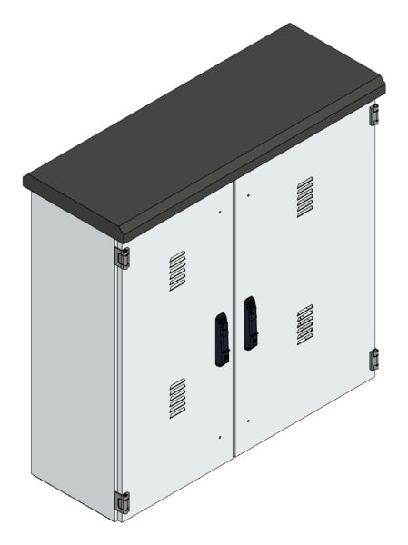MEHLER - Pumpenverteiler +EVU-Teil, ALU, 2ZP Außen: B1020xH1000xT360mm