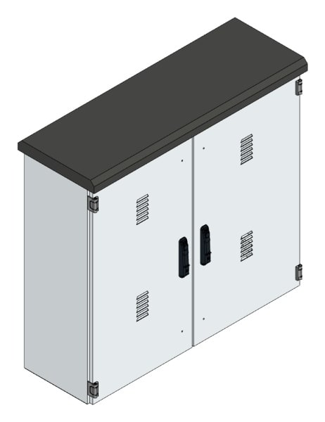 MEHLER - Pumpenverteiler +EVU-Teil, ALU, 2ZP Außen: B1100xH1000xT360mm