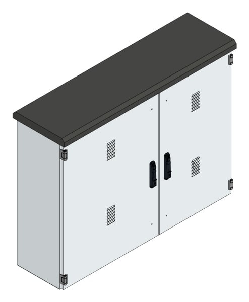 MEHLER - Pumpenverteiler +EVU-Teil, ALU, 2ZP Außen: B1320xH1000xT360mm
