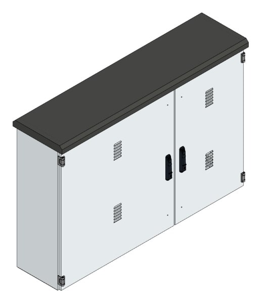 MEHLER - Pumpenverteiler +EVU-Teil, ALU, 2ZP Außen: B1500xH1000xT360mm