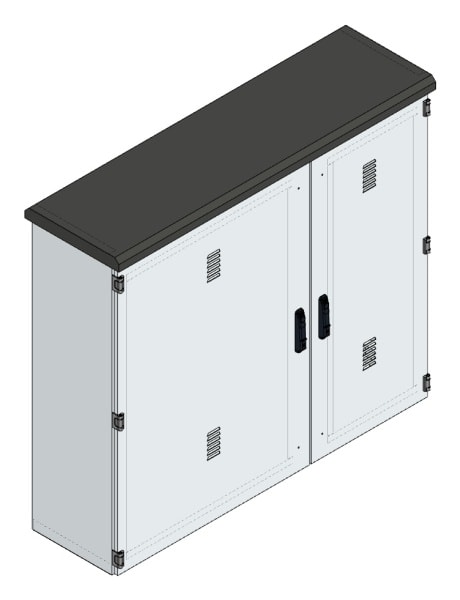 MEHLER - Pumpenverteiler +EVU-Teil, ALU, 2ZP Außen: B1500xH1300xT410mm