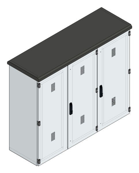 MEHLER - Pumpenverteiler +EVU-Teil, ALU, 2ZP Außen: B1600xH1300xT510mm