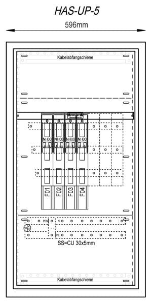 MEHLER - Hausanschlusskasten UP Nische 590x1080x245mm