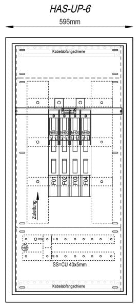 MEHLER - Hausanschlusskasten UP Nische 590x1230x300mm