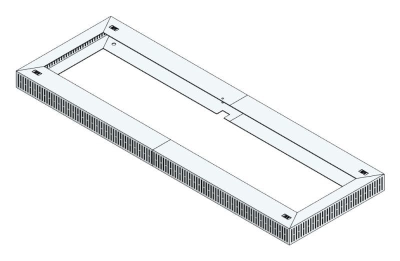MEHLER - Lüftungshaube f. TSRM-A/1200 400x60x1150mm, Öffnung 372cm2