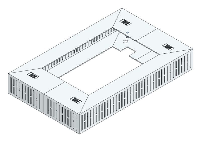 MEHLER - Lüftungshaube f. TSRM-A/300 400x60x250mm, Öffnung 156cm2
