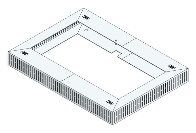 MEHLER - Lüftungshaube f. TSRM-A/600 400x60x550mm, Öffnung 228cm2