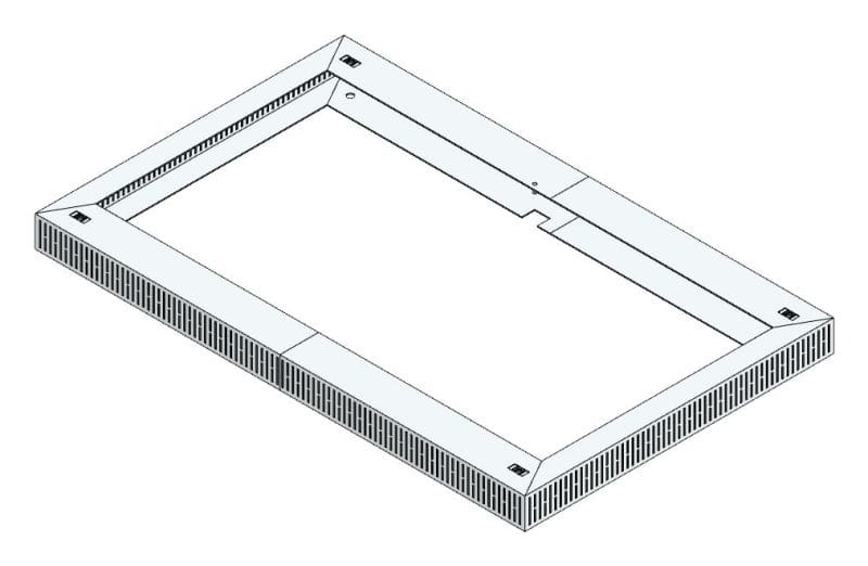 MEHLER - Lüftungshaube f. TSRM-B/1000 600x60x950mm, Öffnung 372cm2