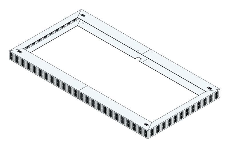 MEHLER - Lüftungshaube f. TSRM-B/1200 600x60x1150mm, Öffnung 420cm2