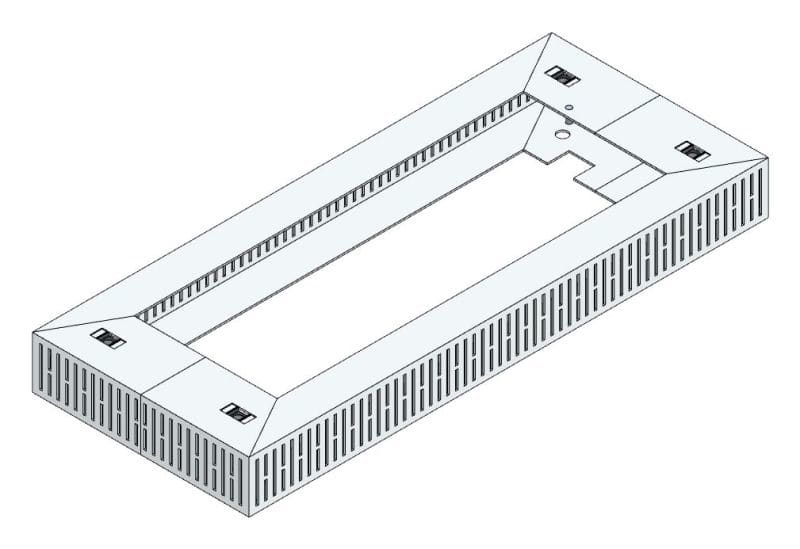 MEHLER - Lüftungshaube f. TSRM-B/300 600x60x250mm, Öffnung 204cm2