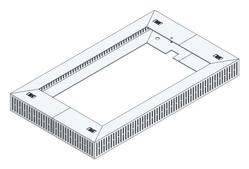 MEHLER - Lüftungshaube f. TSRM-B/400 600x60x350mm, Öffnung 228cm2