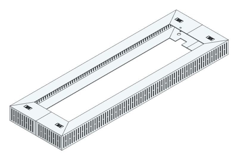 MEHLER - Lüftungshaube f. TSRM-C/300 800x60x250mm, Öffnung 252cm2