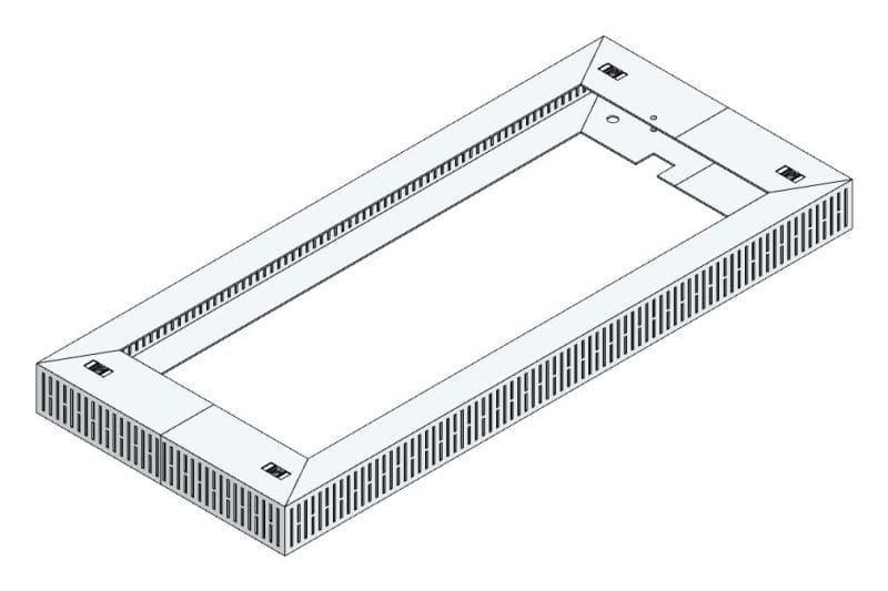 MEHLER - Lüftungshaube f. TSRM-C/400 800x60x350mm, Öffnung 276cm2