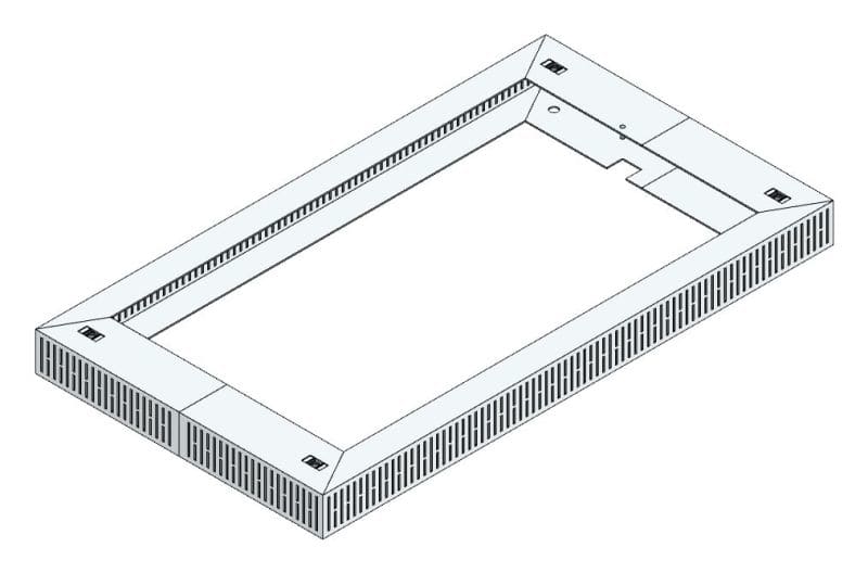 MEHLER - Lüftungshaube f. TSRM-C/500 800x60x450mm, Öffnung 300cm2