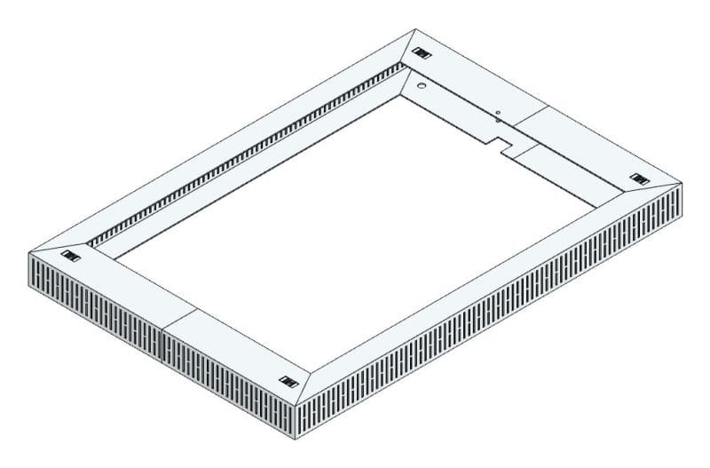 MEHLER - Lüftungshaube f. TSRM-C/600 800x60x550mm, Öffnung 324cm2