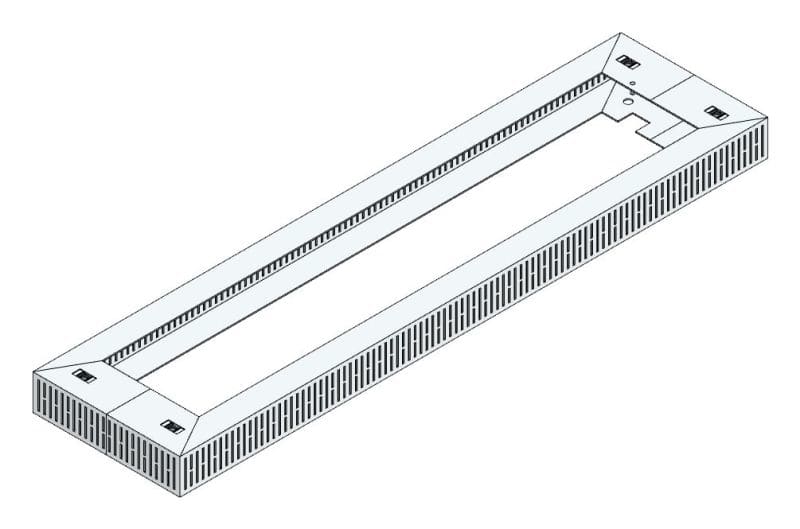 MEHLER - Lüftungshaube f. TSRM-D/300 1000x60x250mm, Öffnung 300cm2