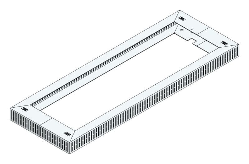 MEHLER - Lüftungshaube f. TSRM-D/400 1000x60x350mm, Öffnung 324cm2