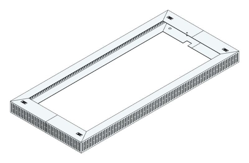 MEHLER - Lüftungshaube f. TSRM-D/500 1000x60x450mm, Öffnung 348cm2
