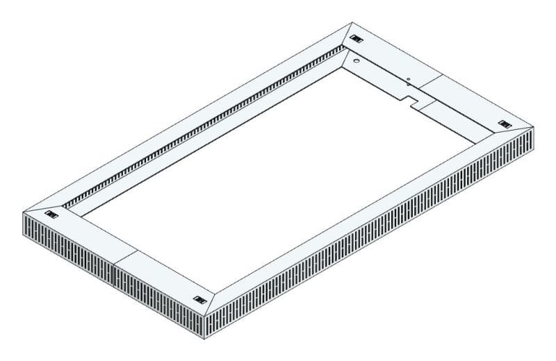 MEHLER - Lüftungshaube f. TSRM-D/600 1000x60x550mm, Öffnung 372cm2