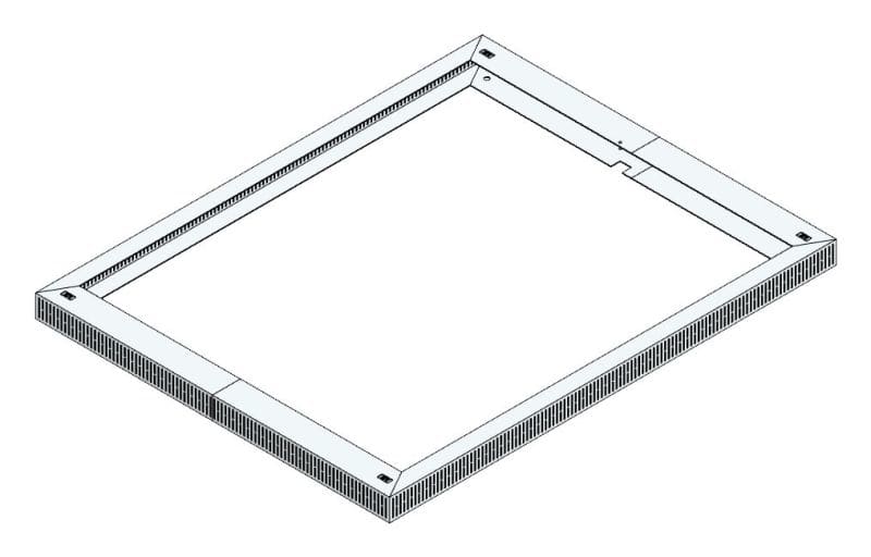 MEHLER - Lüftungshaube f. TSRM-E/1000 1200x60x950mm, Öffnung 516cm2