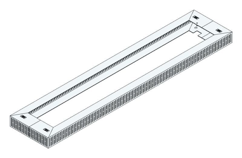 MEHLER - Lüftungshaube f. TSRM-E/300 1200x60x250mm, Öffnung 348cm2