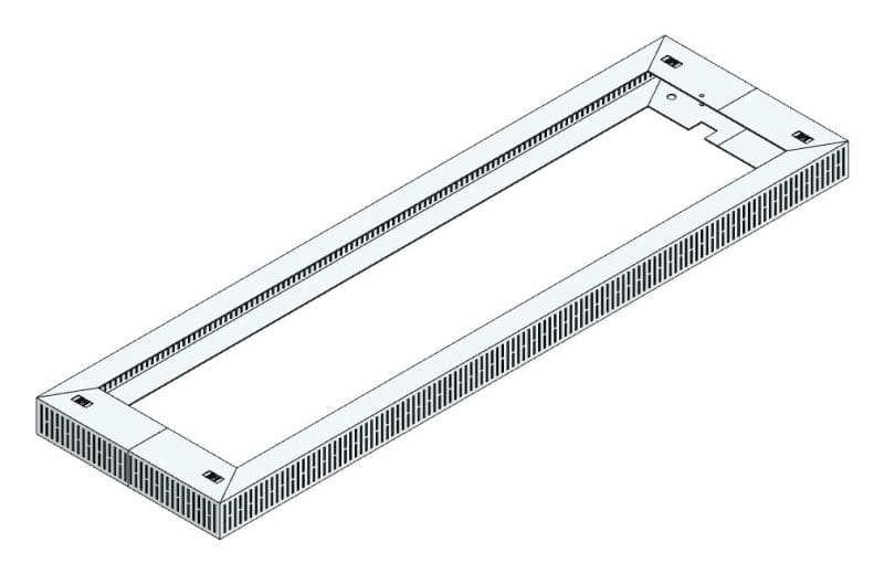 MEHLER - Lüftungshaube f. TSRM-E/400 1200x60x350mm, Öffnung 372cm2
