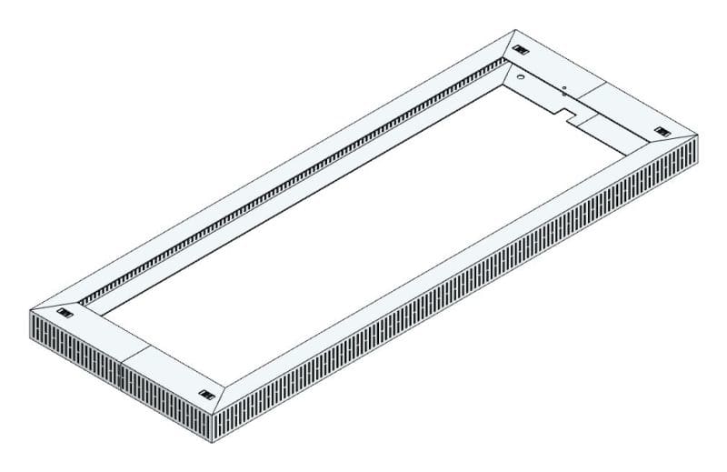 MEHLER - Lüftungshaube f. TSRM-E/500 1200x60x450mm, Öffnung 396cm2