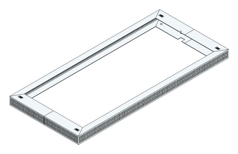 MEHLER - Lüftungshaube f. TSRM-E/600 1200x60x550mm, Öffnung 420cm2