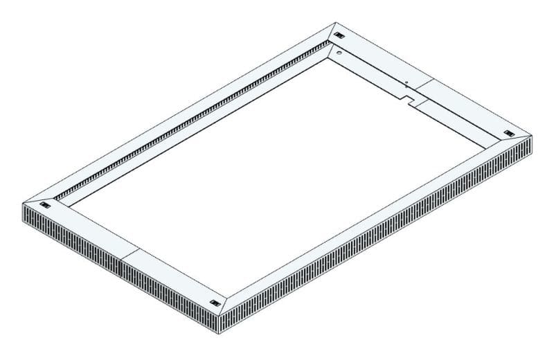 MEHLER - Lüftungshaube f. TSRM-E/800 1200x60x750mm, Öffnung 468cm2