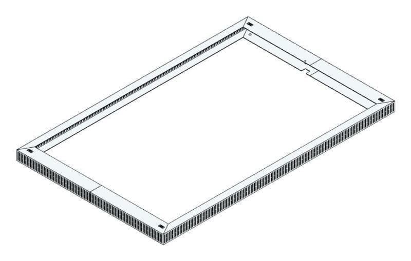 MEHLER - Lüftungshaube f. TSRM-F/1000 1500x60x950mm, Öffnung 588cm2