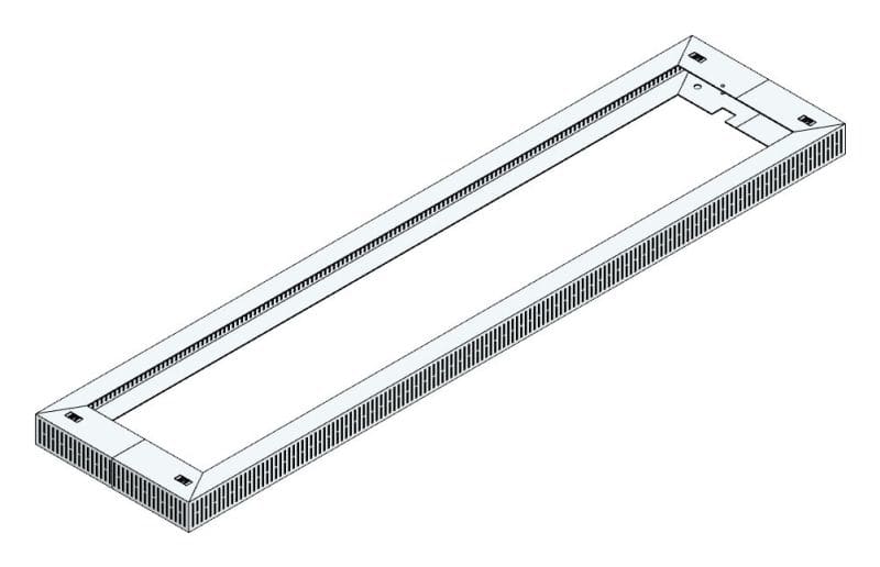 MEHLER - Lüftungshaube f. TSRM-F/400 1500x60x350mm, Öffnung 444cm2