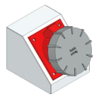 MEHLER - Konsole für CEE 5x63A schräg bei Schranktiefe 300mm