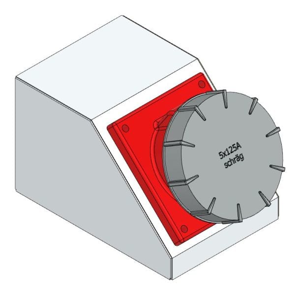 MEHLER - Konsole für CEE 5x125A schräg bei Schranktiefe 300mm
