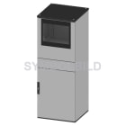 MEHLER - PC-Gehäuse B600 H1800 T800mm inkl. Sichttüre, Tastaturlade u. 19PRS