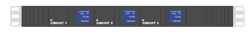 MEHLER - 19'' Steckdosenleiste 6fach Schuko, 3ph inkl. Kabel u. Leistungsmessung je Phase