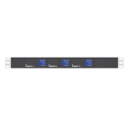 MEHLER - 19'' Steckdosenleiste 6fach Schuko, 3ph inkl. Kabel u. Leistungsmessung je Phase