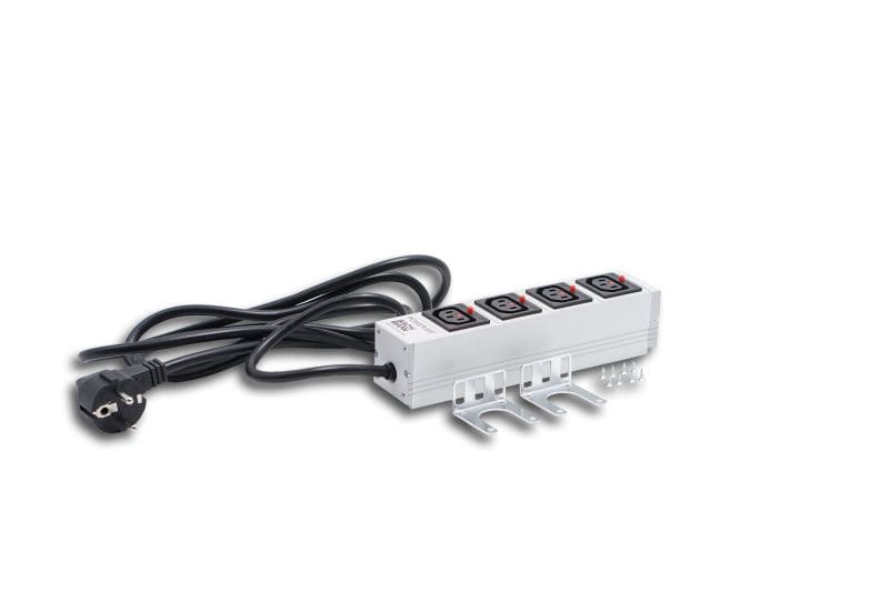 MEHLER - Steckdosenleiste 4fach C13 inkl. 2m Kabel mit Schuko