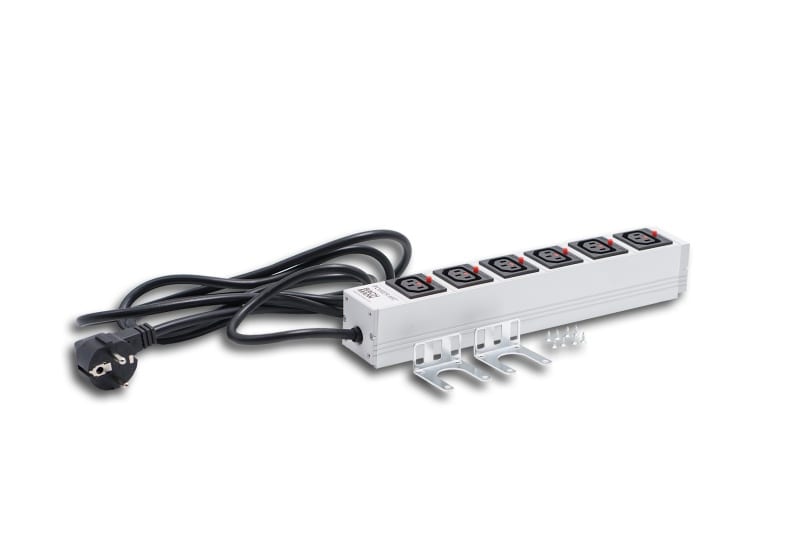 MEHLER - Steckdosenleiste 6fach C13 inkl. 2m Kabel mit Schuko