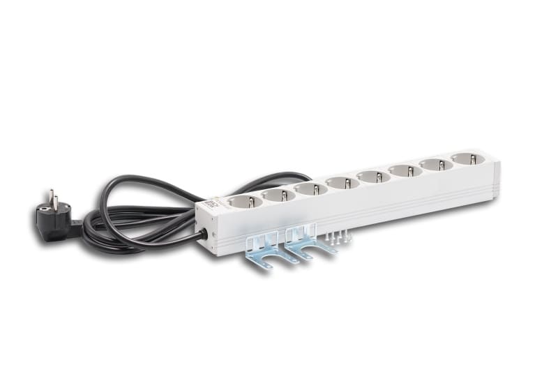 MEHLER - Steckdosenleiste 8fach Schuko inkl. 2m Kabel mit Schuko
