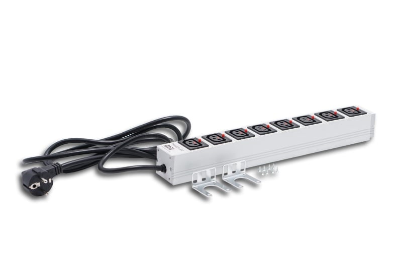 MEHLER - Steckdosenleiste 8fach C13 inkl. 2m Kabel mit Schuko