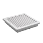 MEHLER - Ansaugfilter+Kunststoffgitter, IP55 Luftleistung mit Filter 180m³/h, RAL7035