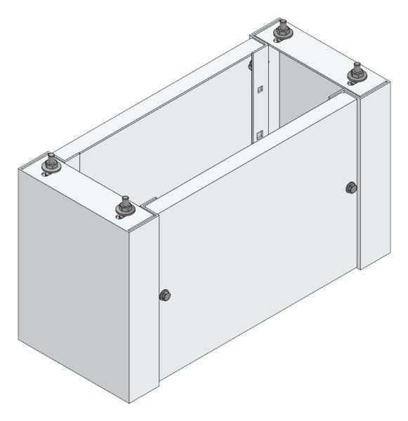 MEHLER - Standsockel f. Freiluftvert Breite B Breite 565 Höhe 320mm, Tiefe 240mm