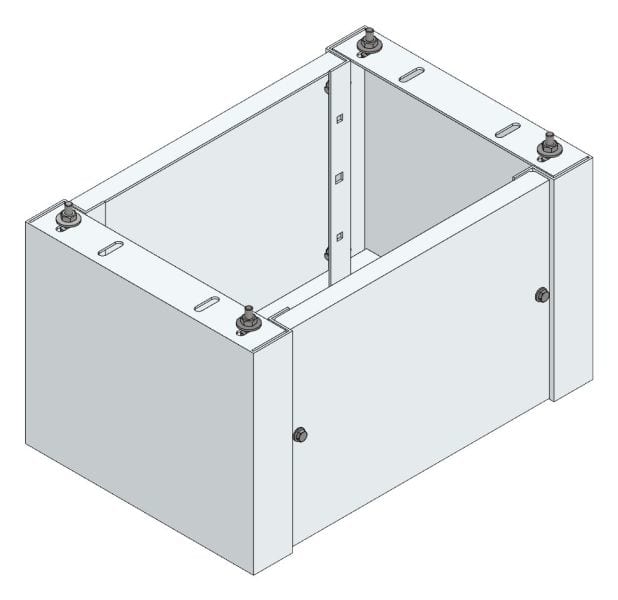 MEHLER - Standsockel f. Freiluftvert Breite B Breite 565 Höhe 320mm, Tiefe 380mm
