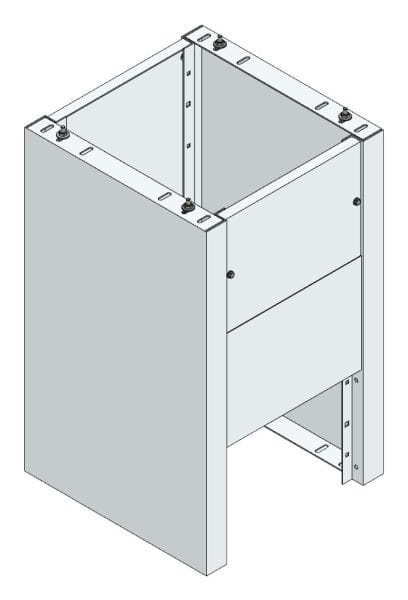 MEHLER - Eingrabsockel f. Freiluftvert Breite B Breite 565 Höhe 950mm, Tiefe 580mm