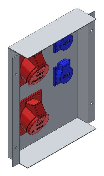 MEHLER - Steckdosenblech Breite A, Höhe 300mm
