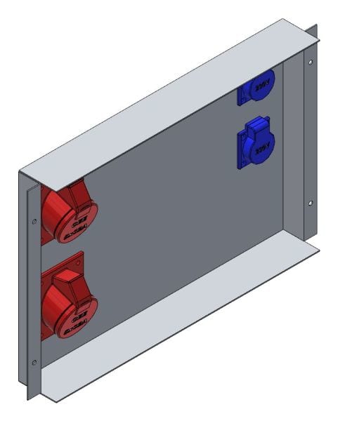 MEHLER - Steckdosenblech Breite B, Höhe 300mm