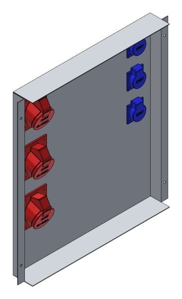 MEHLER - Steckdosenblech Breite B, Höhe 500mm